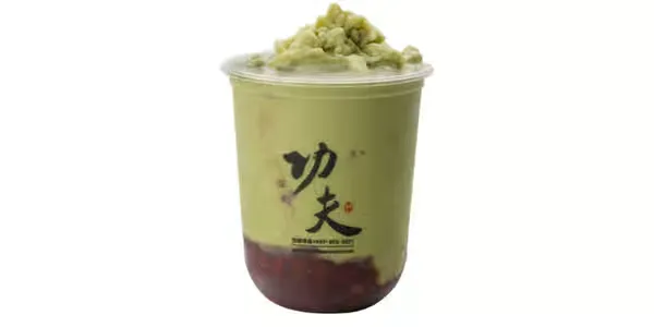 Matcha Slush with Red Bean L