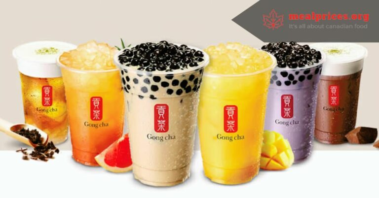 Gong cha Menu Prices Canada Updated September 2024